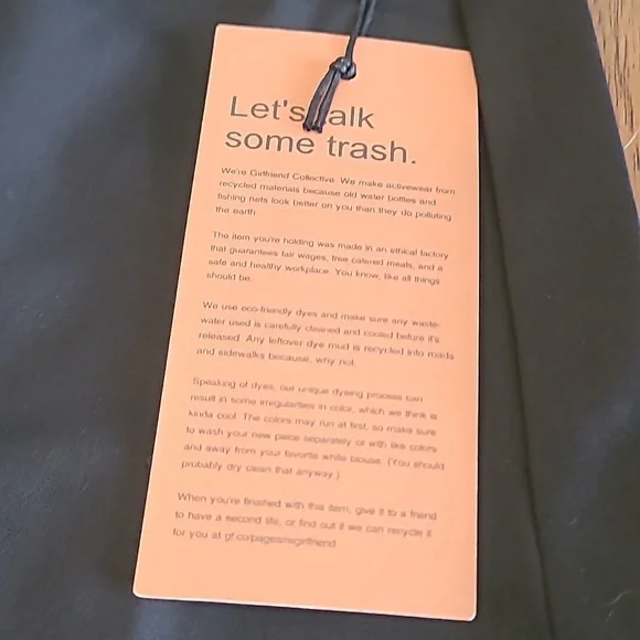 Girlfriend collective sport skort Black Size MED.  New - Picture 5 of 7